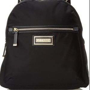 Calvin Klein Belfast Nylon Key Item Backpack, Black/Gold